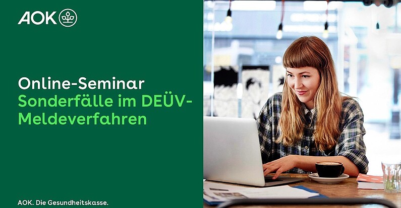 Titelfolie der Präsentation zum Online-Seminar Sonderfälle im DEÜV-Meldeverfahren