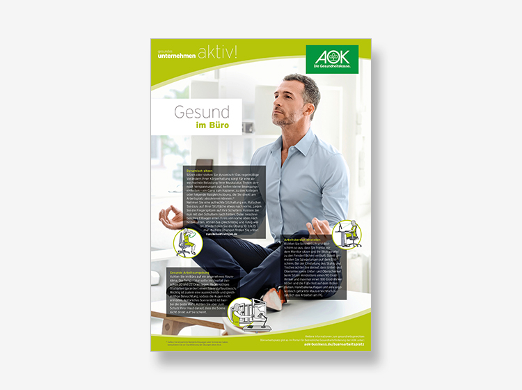 gesundes unternehmen - Poster Gesund im Büro Poster Gesund im Büro mit Ergonomietipps